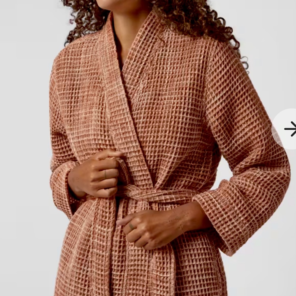 PARACHUTE waffle terracota robe